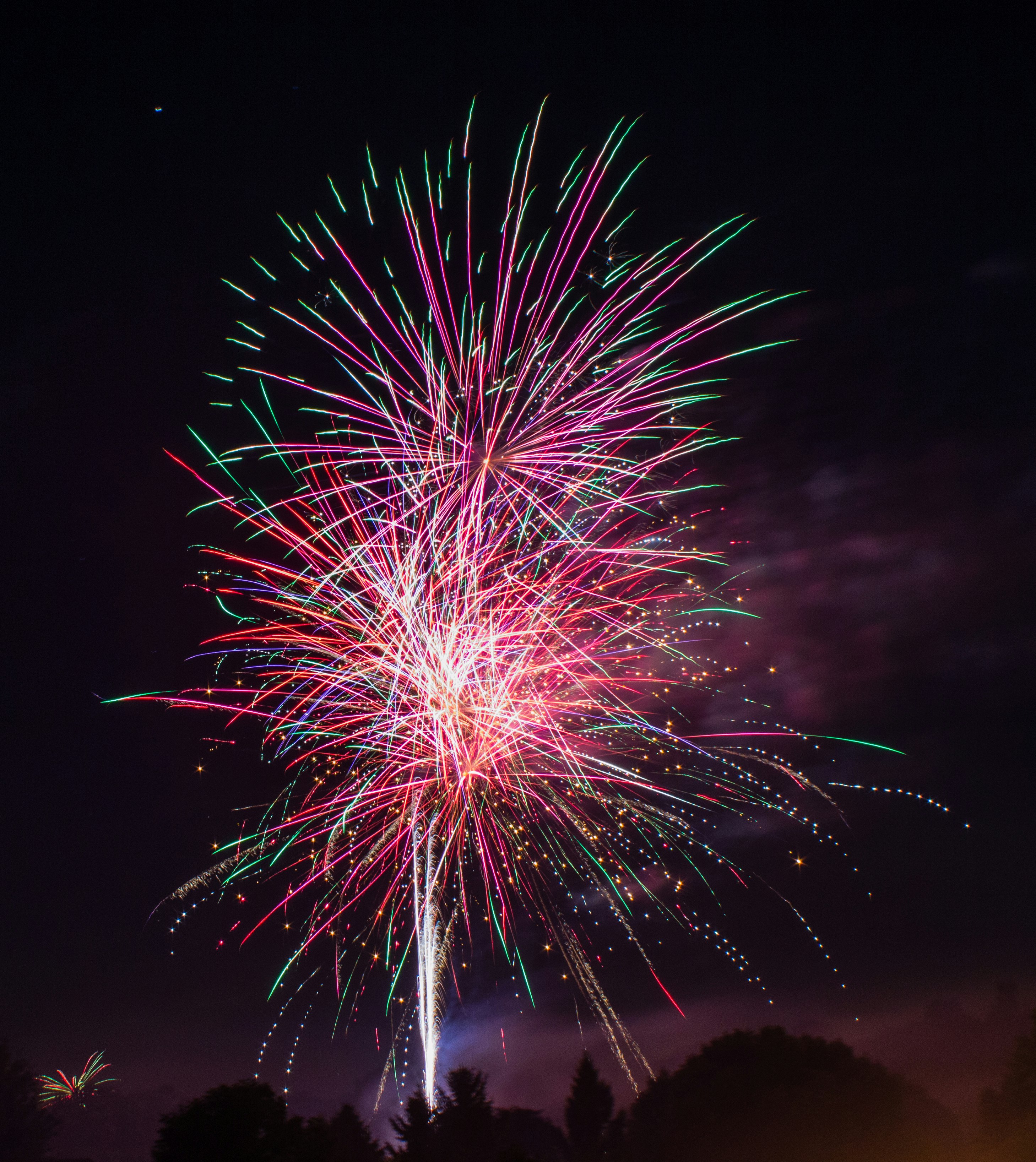 time lapse photography of fireworks